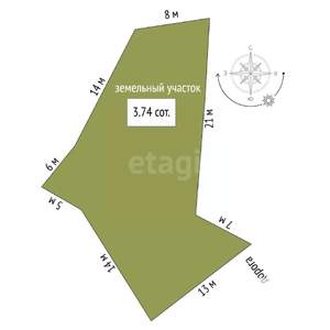 Дом 80м², 1-этажный, участок 4 сот.