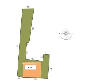 Дом 59м², 2-этажный, участок 4 сот.