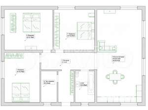 Дом 86м², 1-этажный, участок 7 сот.