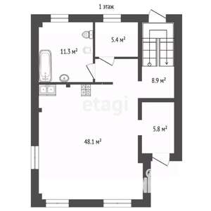 Дом 185м², 2-этажный, участок 6 сот.