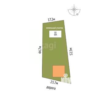 Дом 120м², 1-этажный, участок 10 сот.