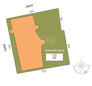 Дом 190м², 2-этажный, участок 525 сот.