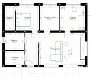 Дом 90м², 1-этажный, участок 10 сот.