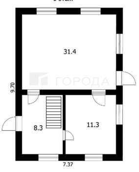 Дом 83м², 2-этажный, участок 7 сот.