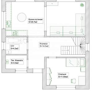 Дом 145м&sup2;, 2-этажный, участок 10 сот.  