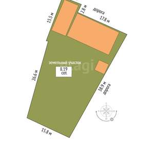 Дом 144м², 2-этажный, участок 8 сот.  