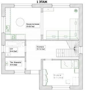 Дом 145м&sup2;, 2-этажный, участок 10 сот.  