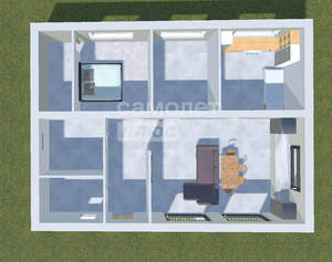 Дом 90м&sup2;, 1-этажный, участок 8 сот.  