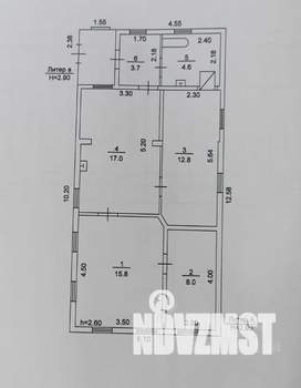Дом 62м², 1-этажный, участок 5 сот.  