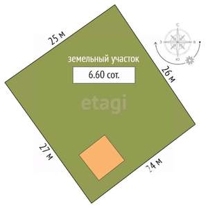 Дача 50м², 2-этажный, участок 7 сот.  
