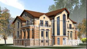 Дом 1109м², 3-этажный, участок 14 сот.  