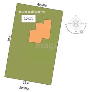 Дом 135м², 2-этажный, участок 10 сот.  