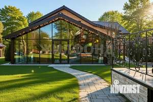 Дом 313м&sup2;, 2-этажный, участок 13 сот.  