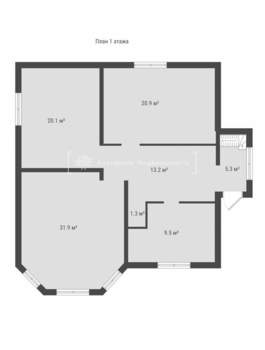 Дом 212м², 1-этажный, участок 10 сот.  