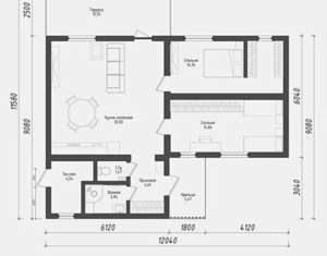 Дом 75м&sup2;, 1-этажный, участок 2 сот.  