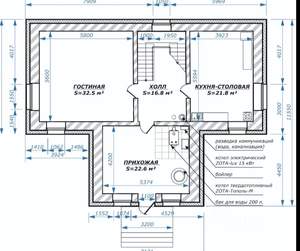 Дом 186м&sup2;, 2-этажный, участок 12 сот.  