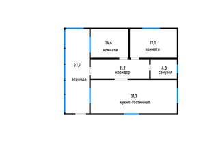 Дом 112м&sup2;, 1-этажный, участок 5 сот.  