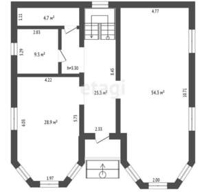 Дом 269м², 2-этажный, участок 7 сот.  