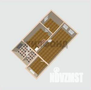 Дом 44м&sup2;, 1-этажный, участок 3 сот.  