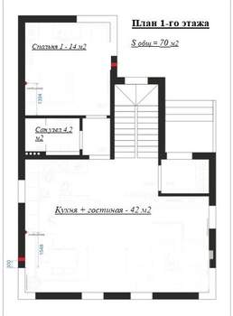 Коттедж 212м&sup2;, 3-этажный, участок 0 сот.  