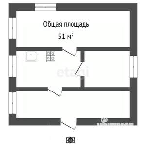 Дом 51м², 1-этажный, участок 6 сот.  
