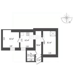 Дом 30м&sup2;, 2-этажный, участок 2 сот.  