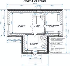 Коттедж 186м&sup2;, 2-этажный, участок 12 сот.  
