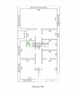 Коттедж 106м&sup2;, 1-этажный, участок 9 сот.  