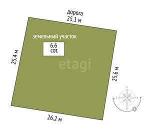 Дом 38м&sup2;, 1-этажный, участок 7 сот.  