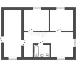 Дом 62м&sup2;, 2-этажный, участок 6 сот.  