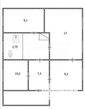 Коттедж 65м&sup2;, 1-этажный, участок 7 сот.  
