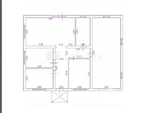 Дом 100м&sup2;, 1-этажный, участок 7 сот.  
