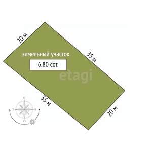 Дача 50м², 2-этажный, участок 7 сот.  