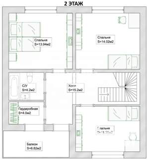 Дом 145м&sup2;, 2-этажный, участок 10 сот.  