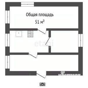 Дом 51м², 1-этажный, участок 6 сот.  