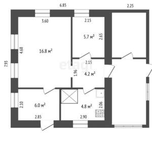 Дом 38м&sup2;, 1-этажный, участок 7 сот.  