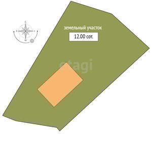 Дом 190м², 2-этажный, участок 12 сот.  