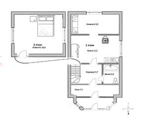 Дом 48м², 2-этажный, участок 3 сот.  