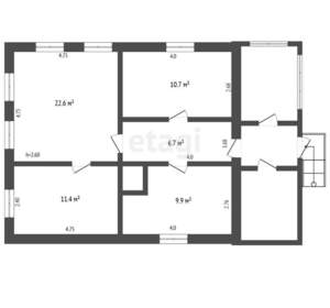 Дом 61м&sup2;, 1-этажный, участок 25 сот.  
