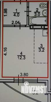 Студия квартира, на длительный срок, 25м2, 14/17 этаж