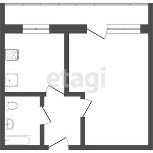 1-к квартира, на длительный срок, 27м2, 6/10 этаж