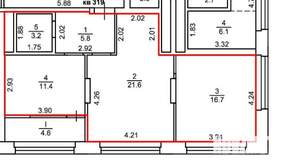 2-к квартира, на длительный срок, 59м2, 19/23 этаж