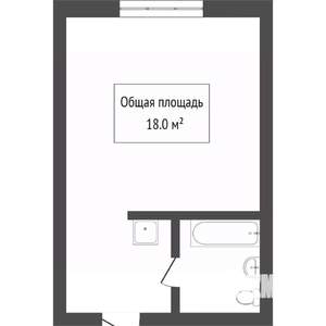 Студия квартира, на длительный срок, 17м2, 7/9 этаж