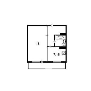 1-к квартира, на длительный срок, 35м2, 14/16 этаж