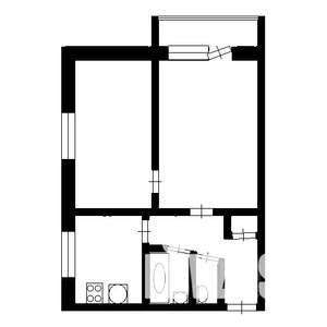2-к квартира, на длительный срок, 39м2, 4/5 этаж