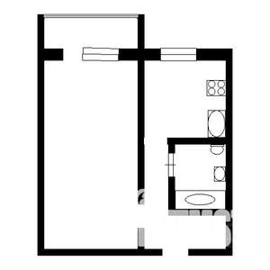 1-к квартира, на длительный срок, 30м2, 4/5 этаж