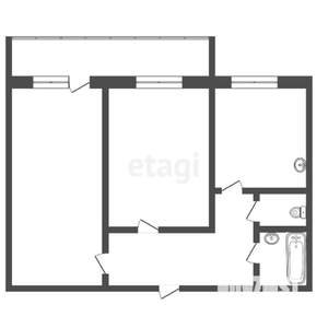 2-к квартира, на длительный срок, 53м2, 6/6 этаж