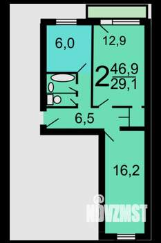 2-к квартира, на длительный срок, 45м2, 5/5 этаж