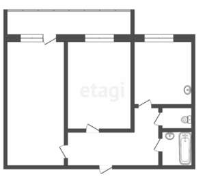 2-к квартира, на длительный срок, 53м2, 6/6 этаж
