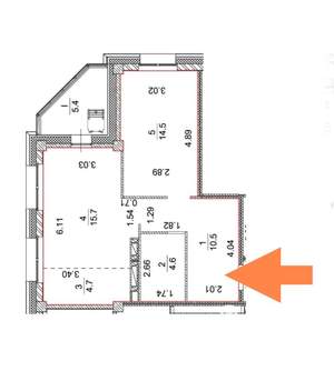 2-к квартира, на длительный срок, 50м2, 13/17 этаж
